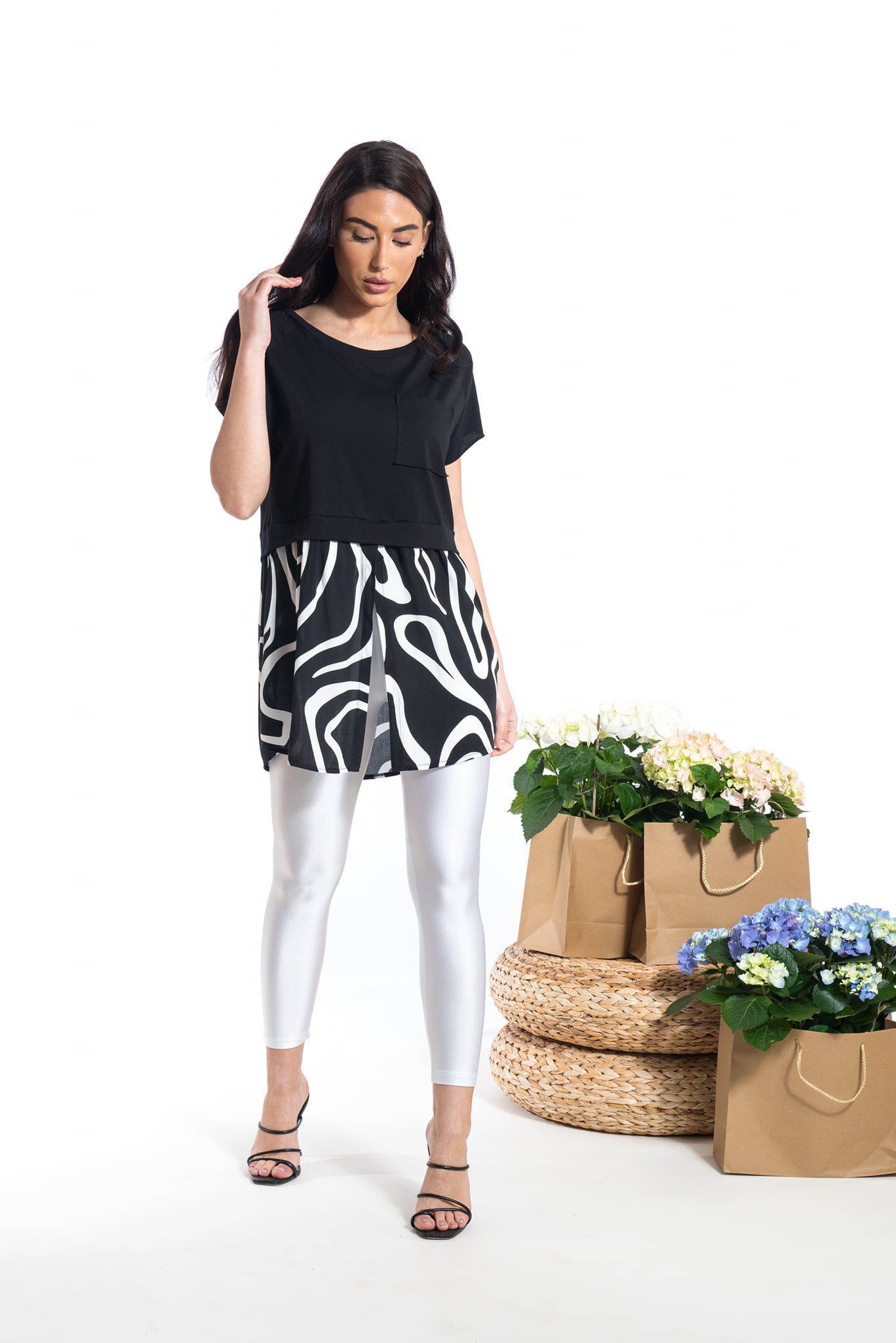 Μπλούζα δύο υφασμάτων