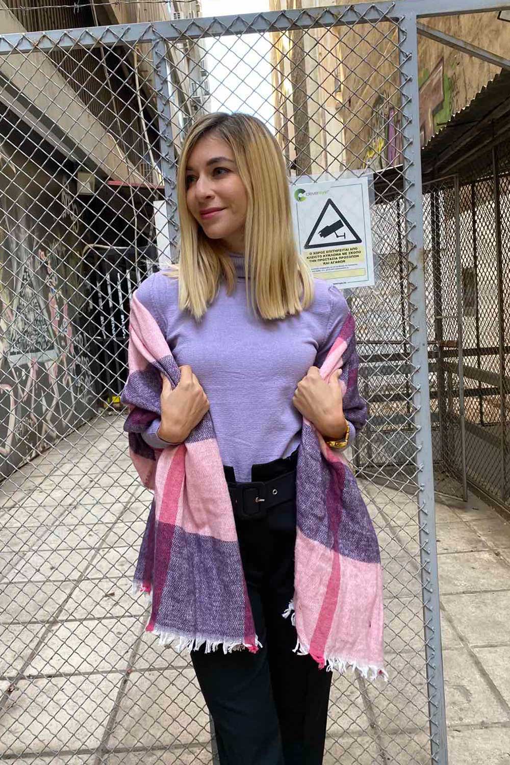 Κασκόλ/πασμίνα καρό