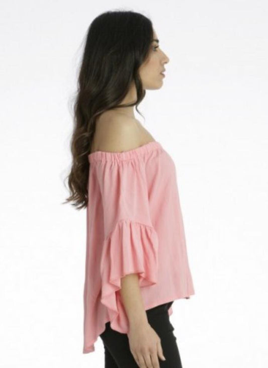 Μπλούζα με σούρα και φαρδιά μανίκια