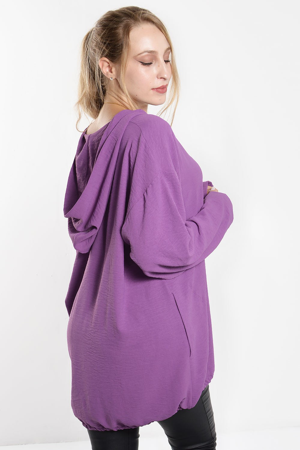 Μπλουζοπουκαμίσα με κουκούλα