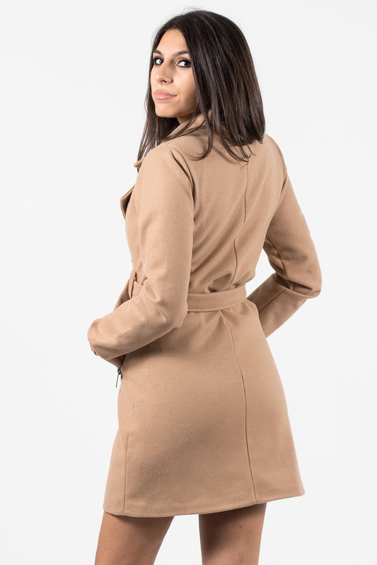 Παλτό με λοξό φερμουάρ