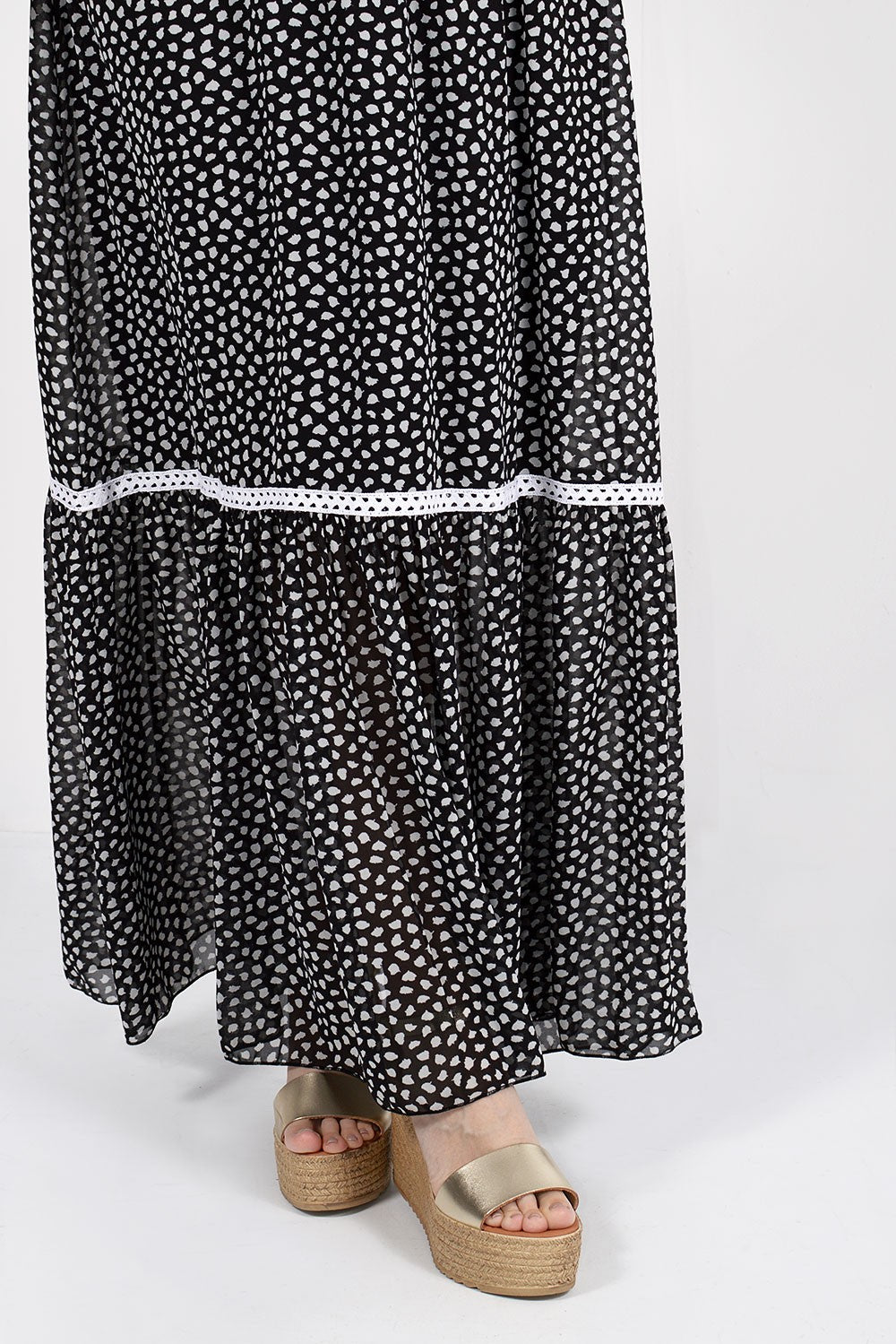 Φόρεμα maxi πουά