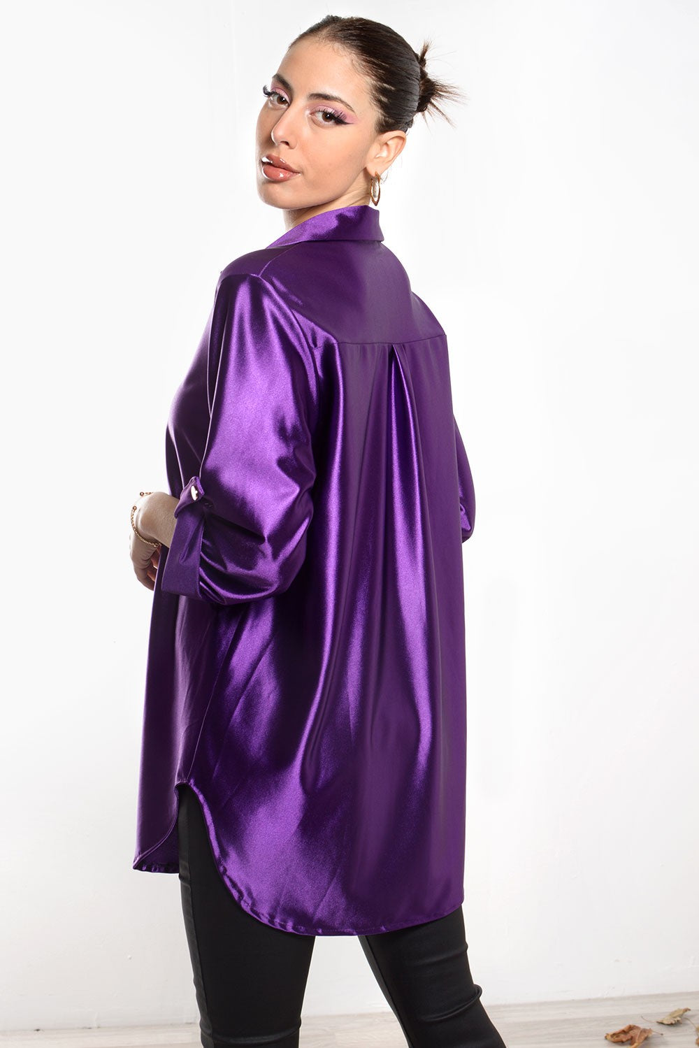 Πουκαμίσα satin oversized