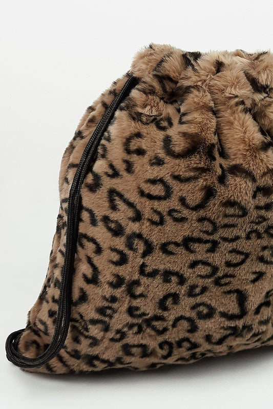 Γούνινο πουγκί animal printed