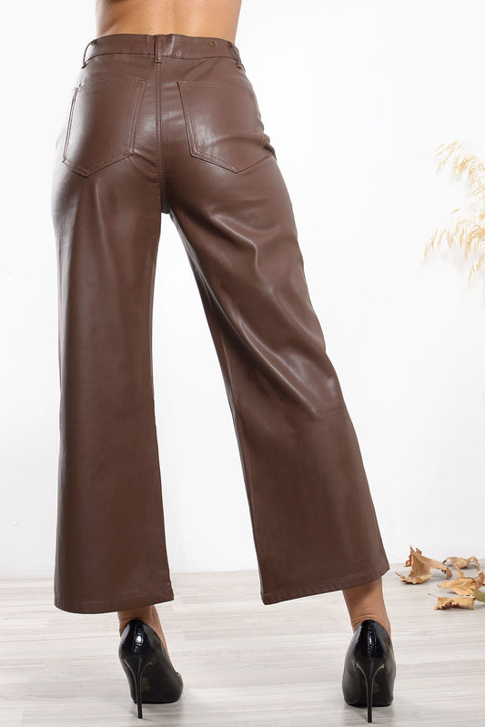 Παντελόνα δερματίνης καμπάνα