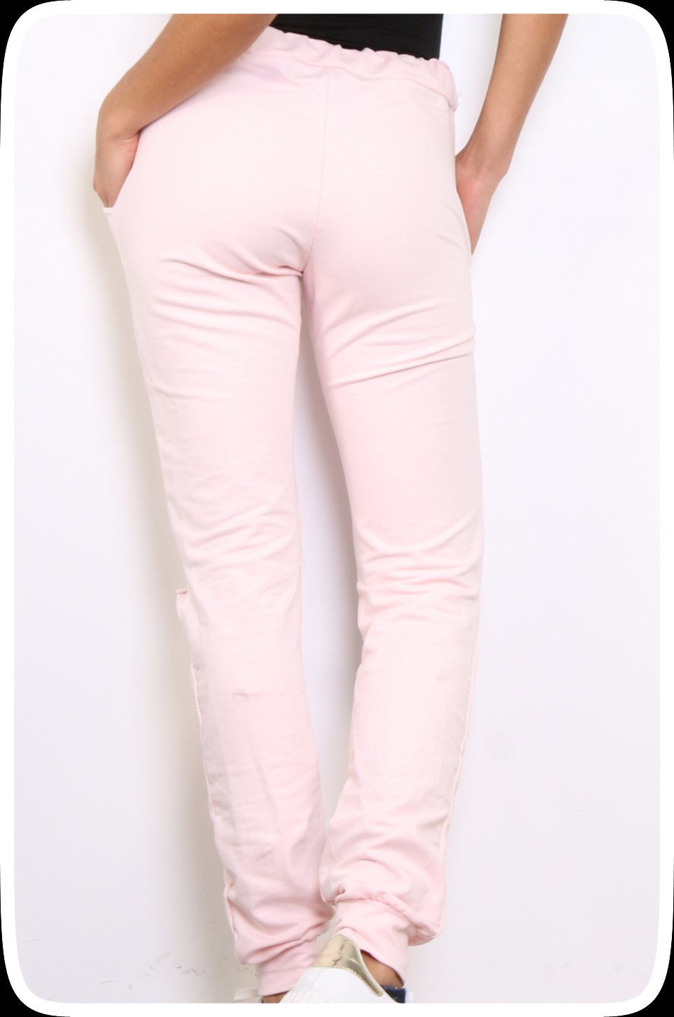 Παντελόνι βαμβακερό με τρουκς και σκισίματα