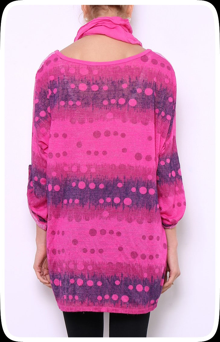 Μπλούζα πολύχρωμη με βούλες