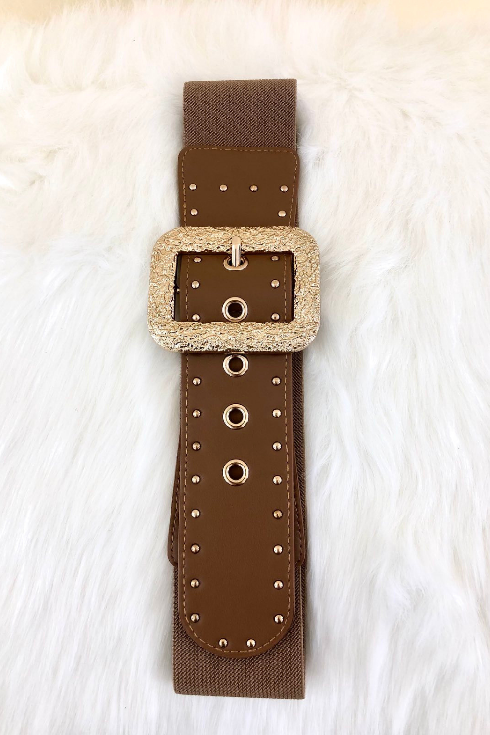 Ζώνη με λάστιχο και δερματίνη