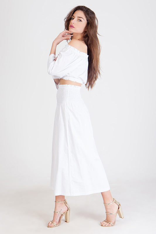 Set top cropped και φούστα