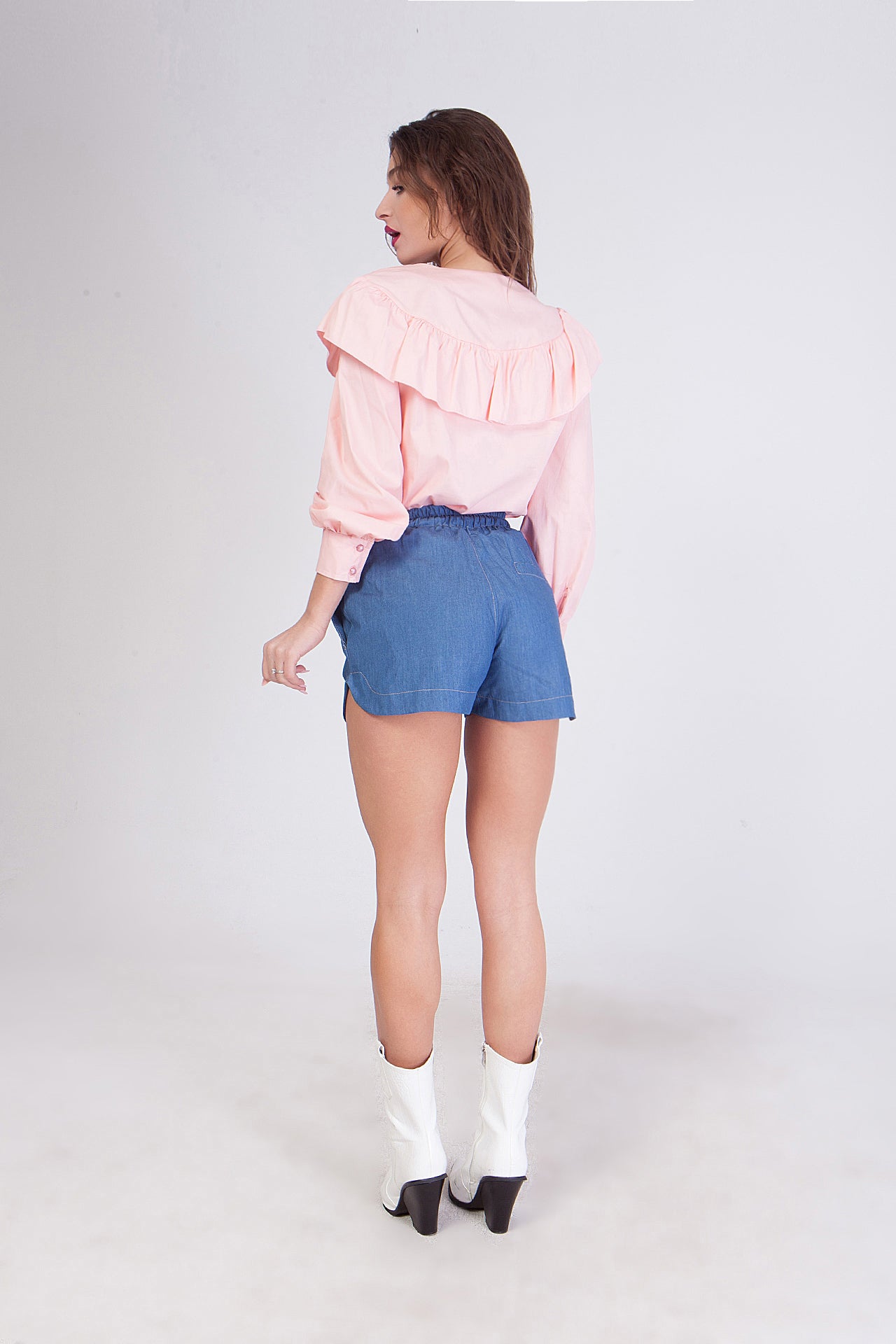 Πουκάμισο βαμβακερό με βολάν