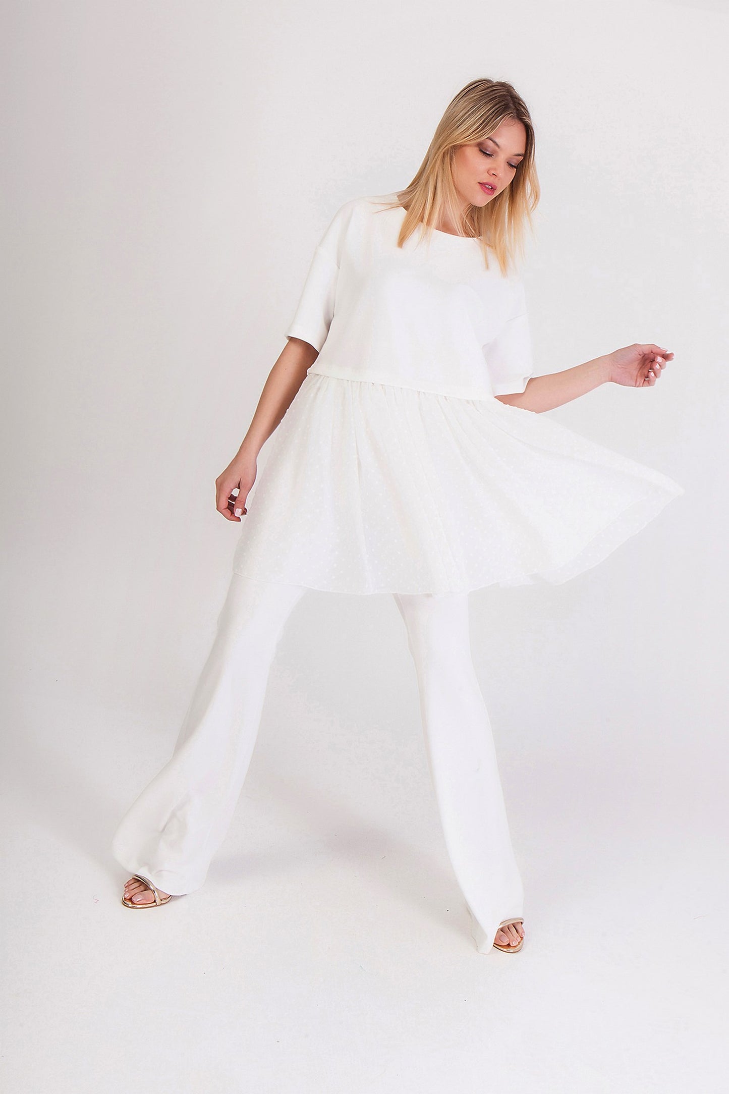 Μπλούζα δύο υφασμάτων