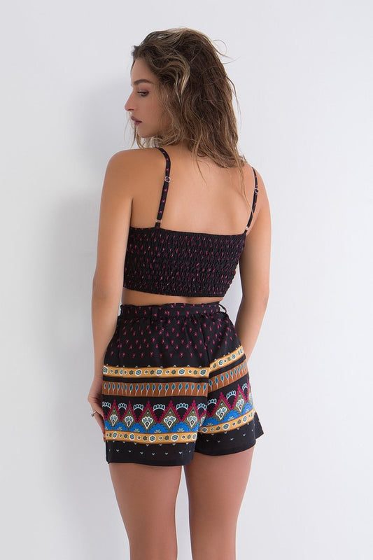 Set top & shorts floral