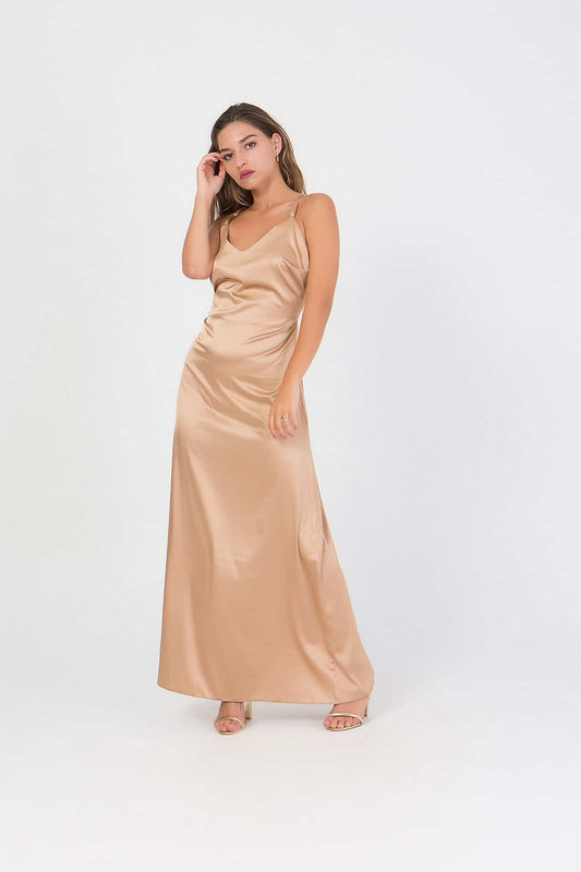 Φόρεμα maxi satin