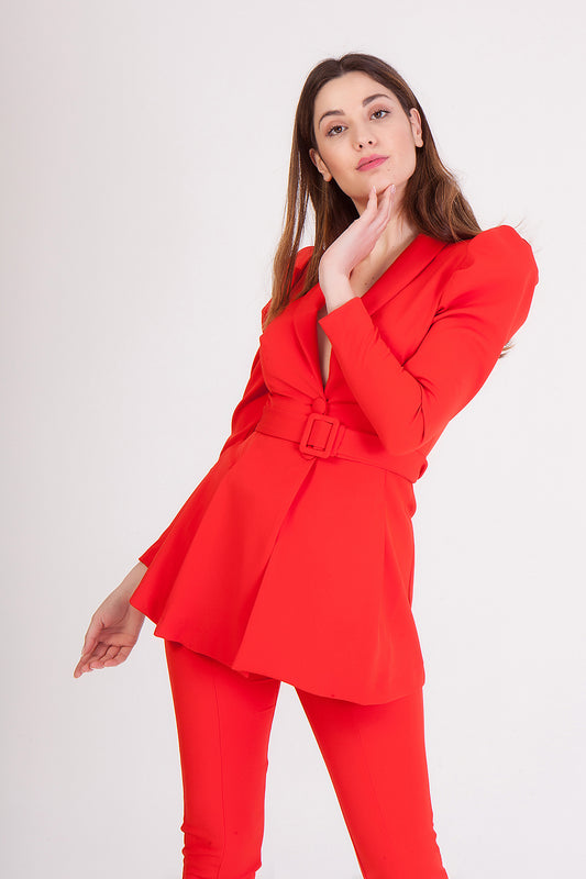 Σετ σακάκι - παντελόνι κάπρι