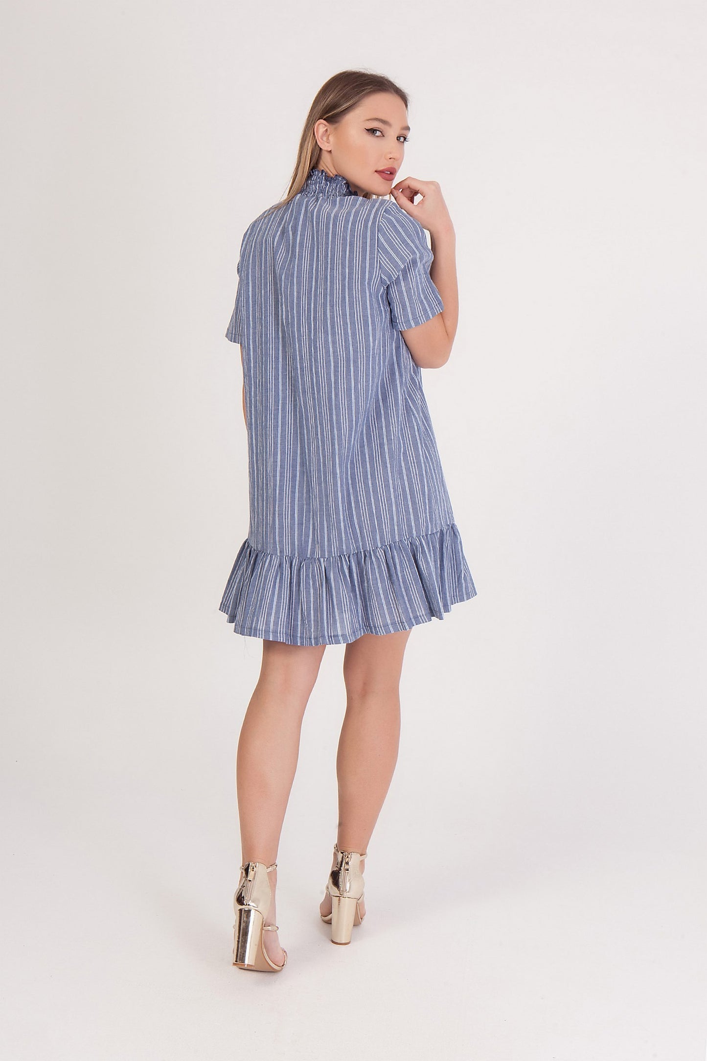 Φόρεμα mini ριγέ