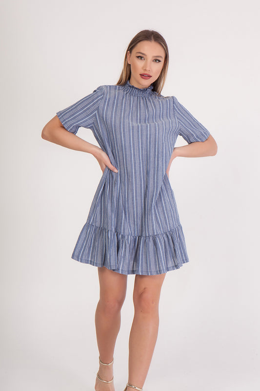 Φόρεμα mini ριγέ