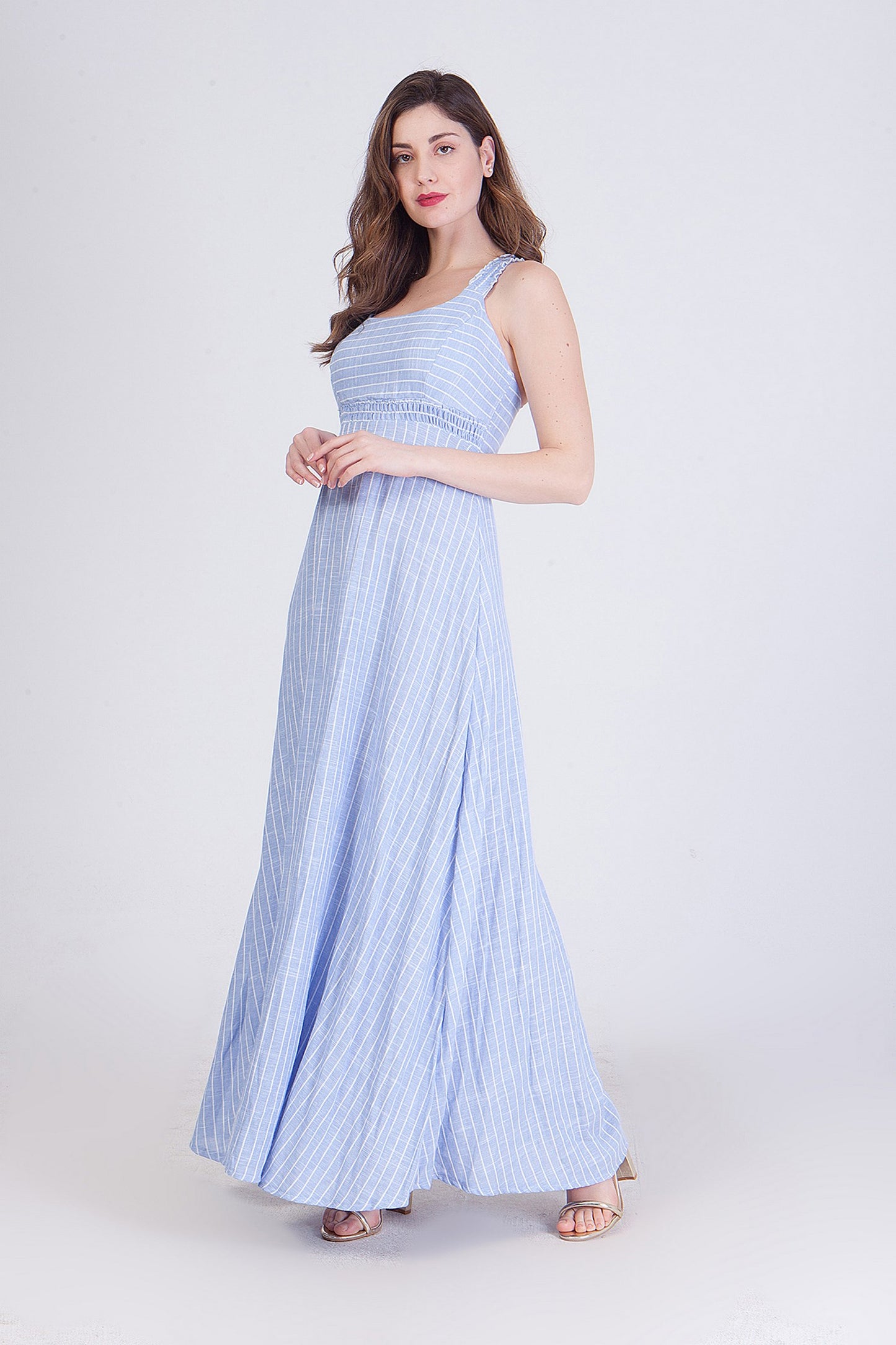 Φόρεμα maxi με χιαστί πλάτη