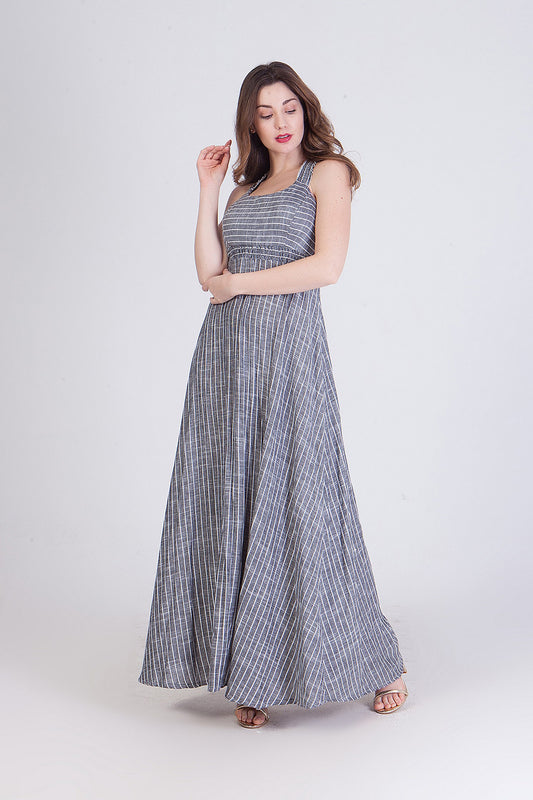 Φόρεμα maxi με χιαστί πλάτη