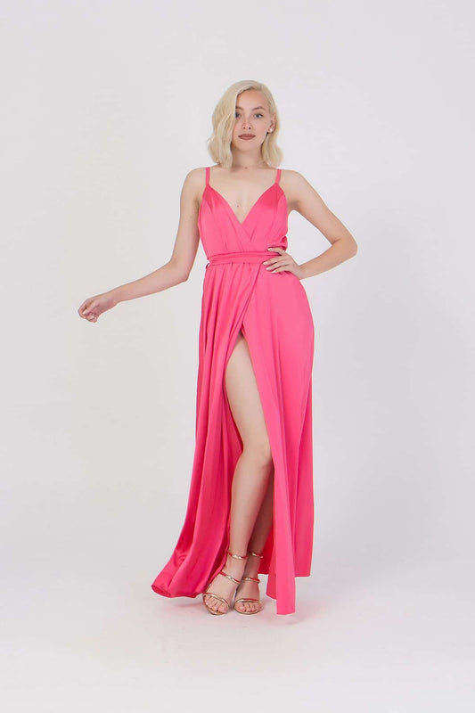 Φόρεμα satin maxi