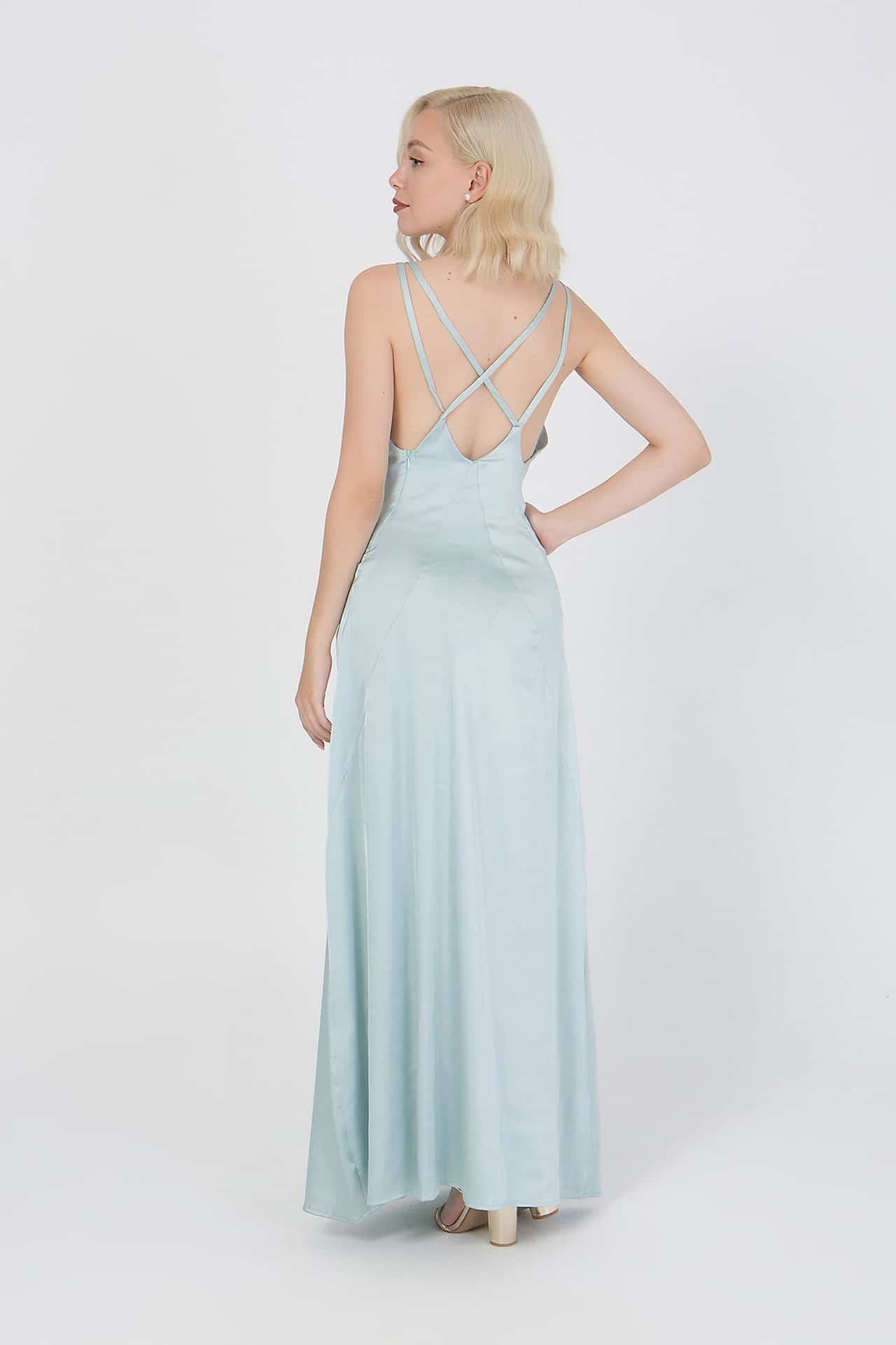 Φόρεμα maxi satin