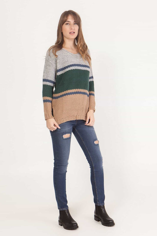 Μπλούζα πλεκτή πολύχρωμη