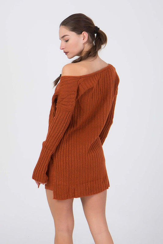 Μπλούζα πλεκτή ασύμμετρη