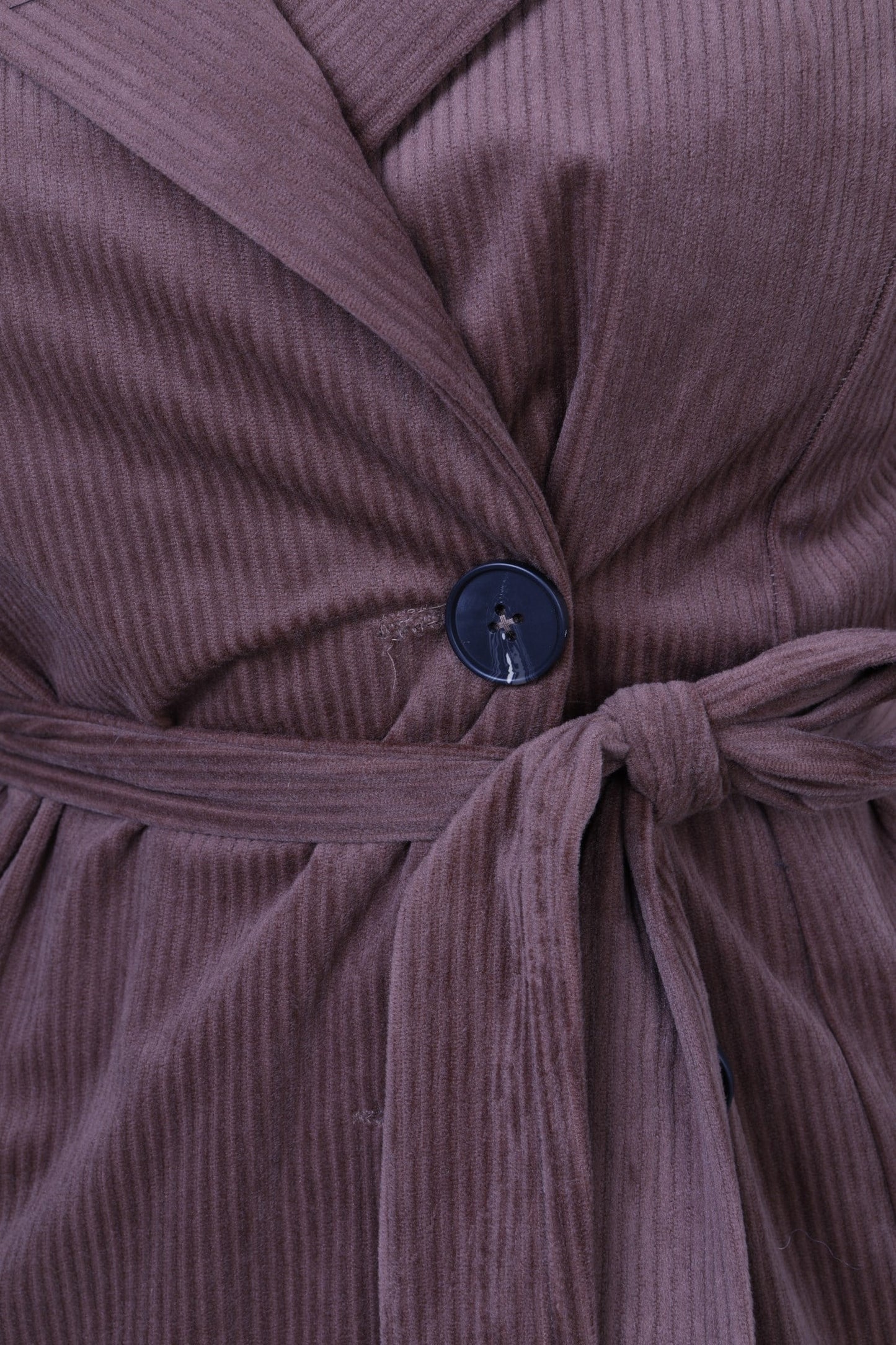 Παλτό midi κοτλέ με ζώνη