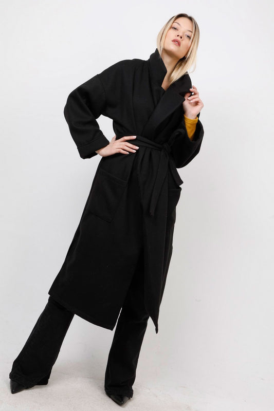 Παλτό μακρύ με πέτα