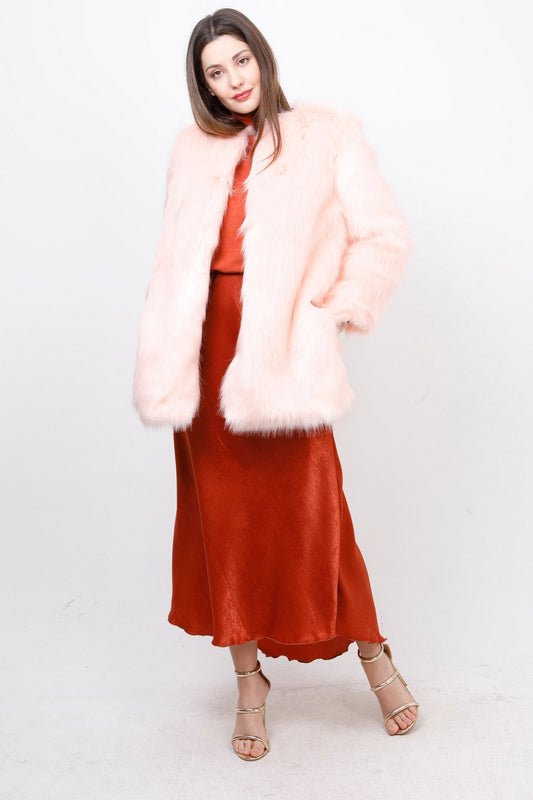 Jacket με faux απαλή γούνα