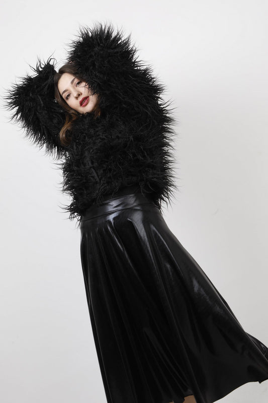 Bolero από faux φουντωτή γούνα