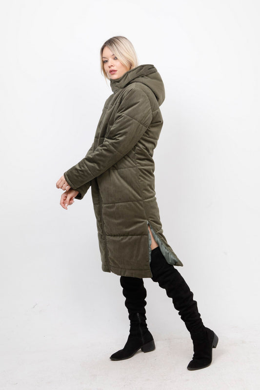 Παλτό midi κοτλέ