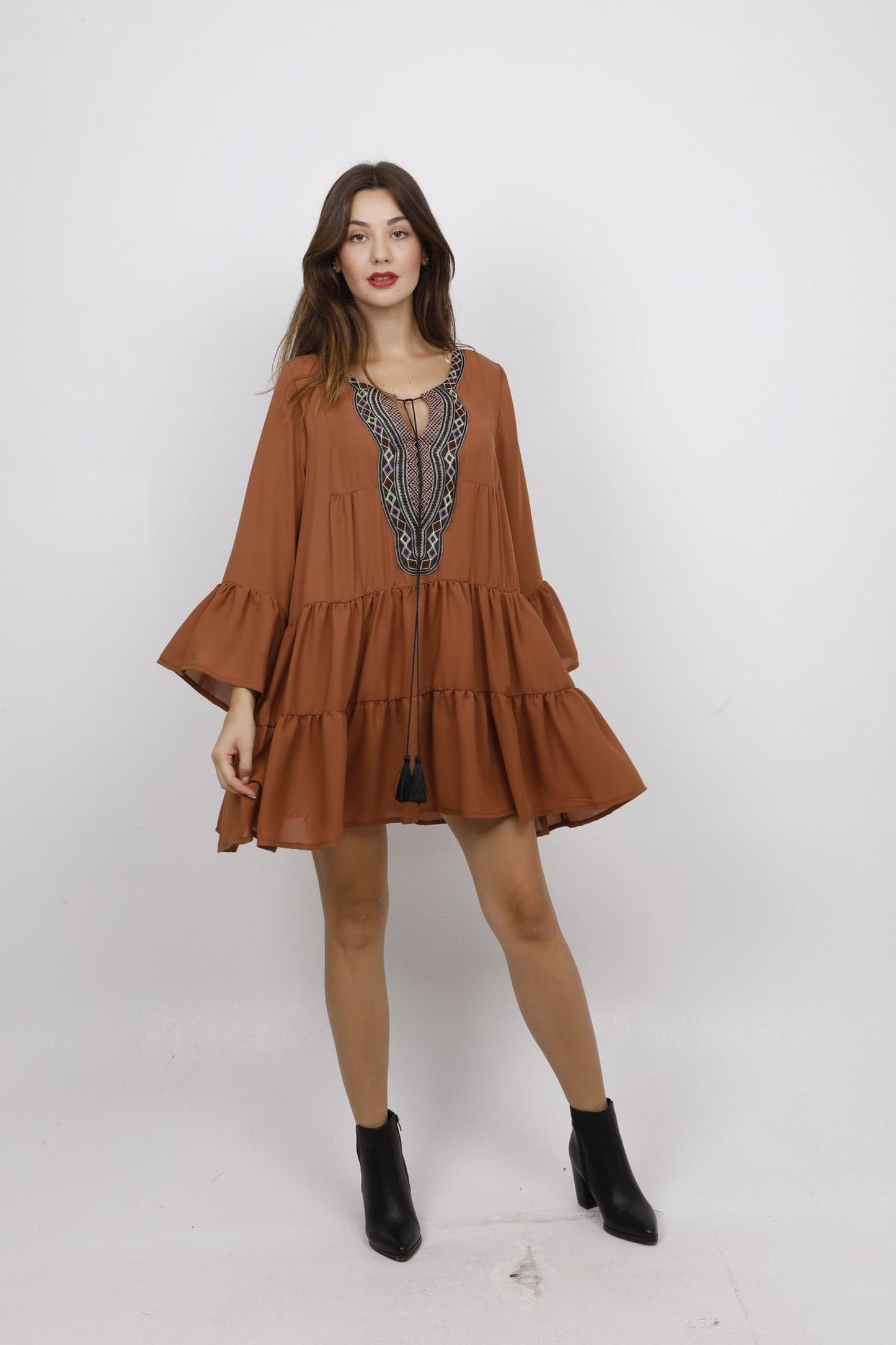 Φόρεμα boho style mini