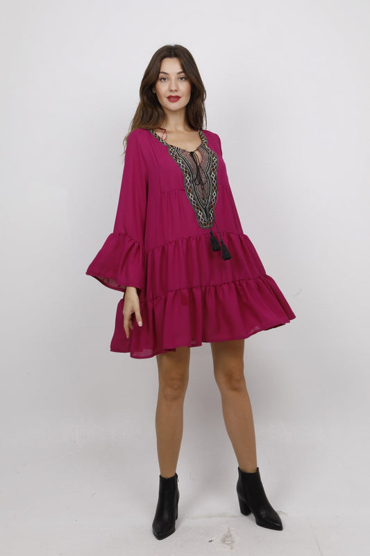 Φόρεμα boho style mini