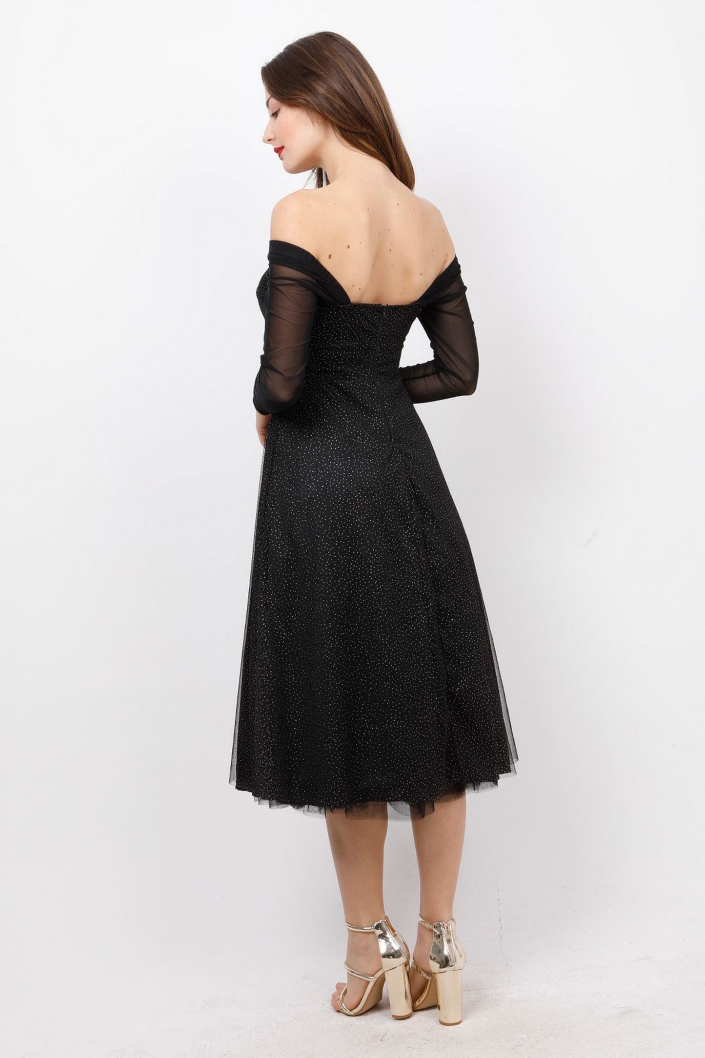 Φόρεμα midi lurex