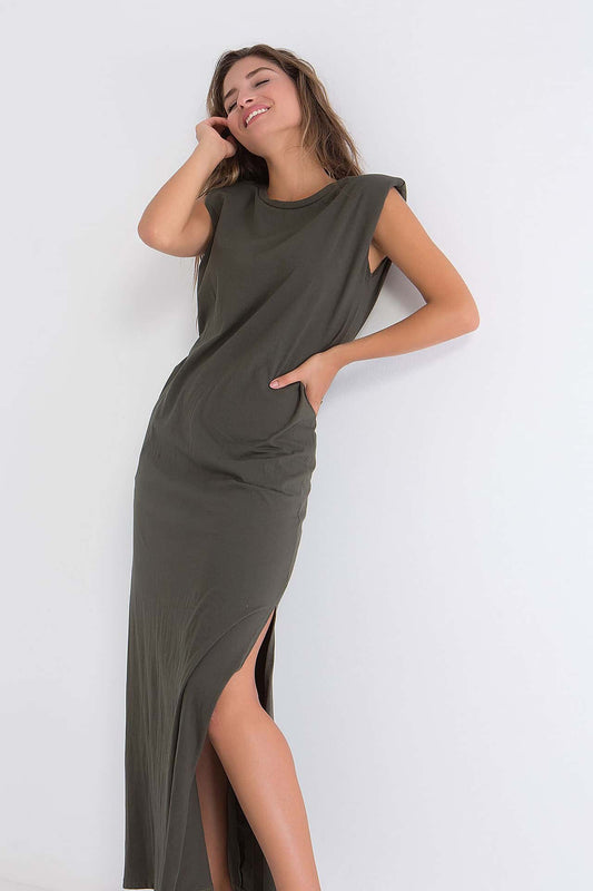 Φόρεμα maxi με βάτες