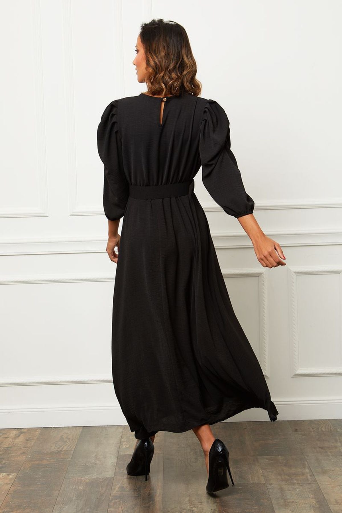 Φόρεμα maxi crepe satin