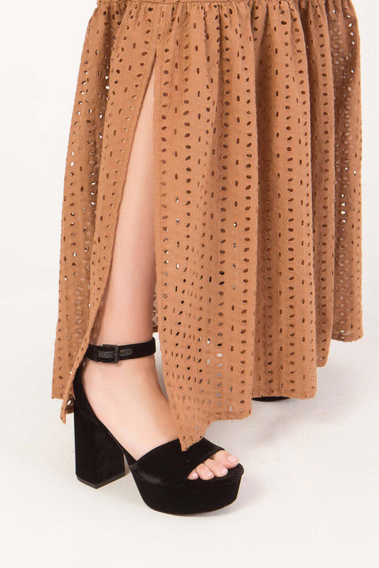 Φούστα maxi κηπούρ