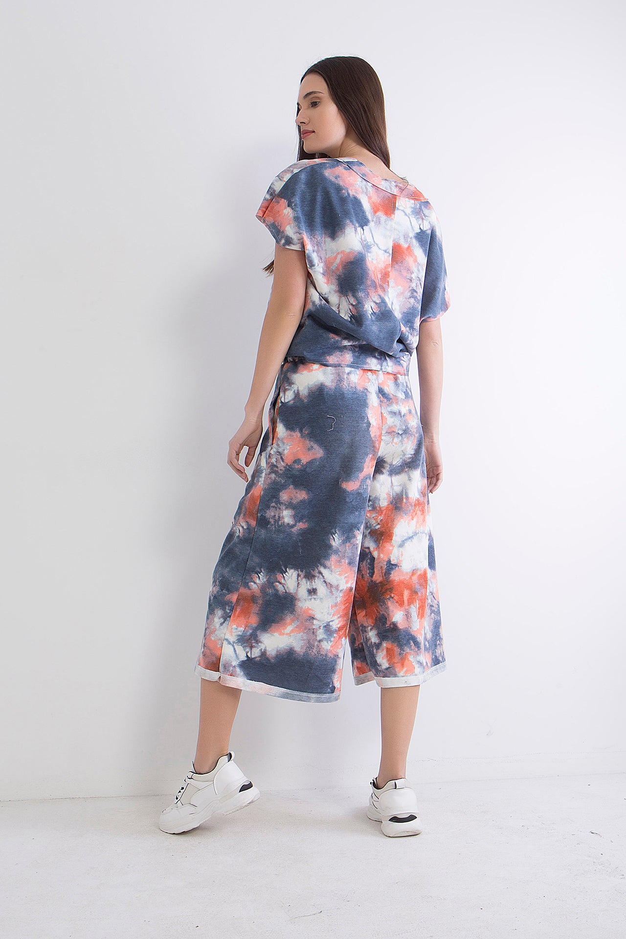 Σετ τοπ - ζιπ κιλότ μπατίκ