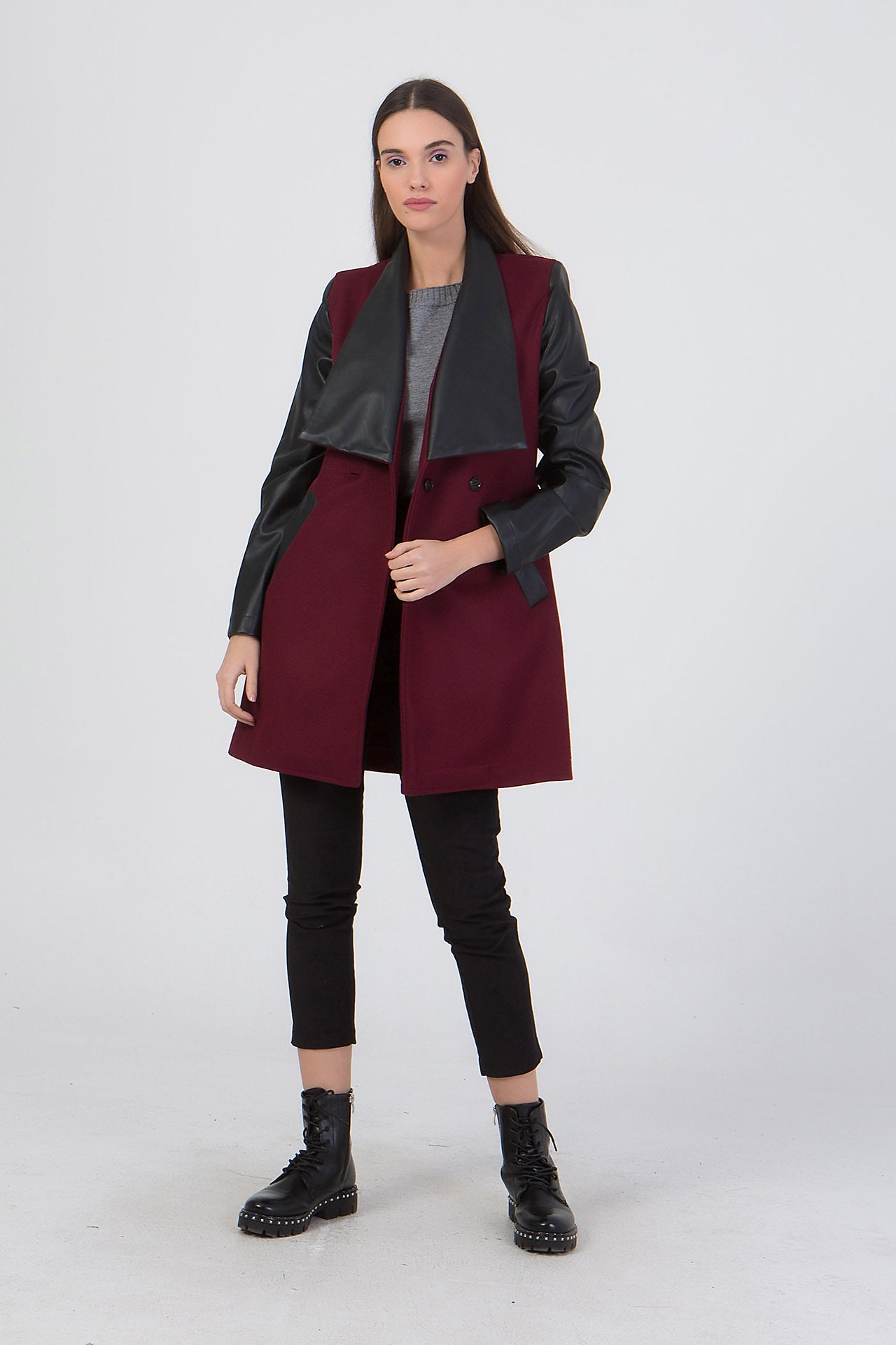 Jacket με λεπτομέρειες δερματίνης