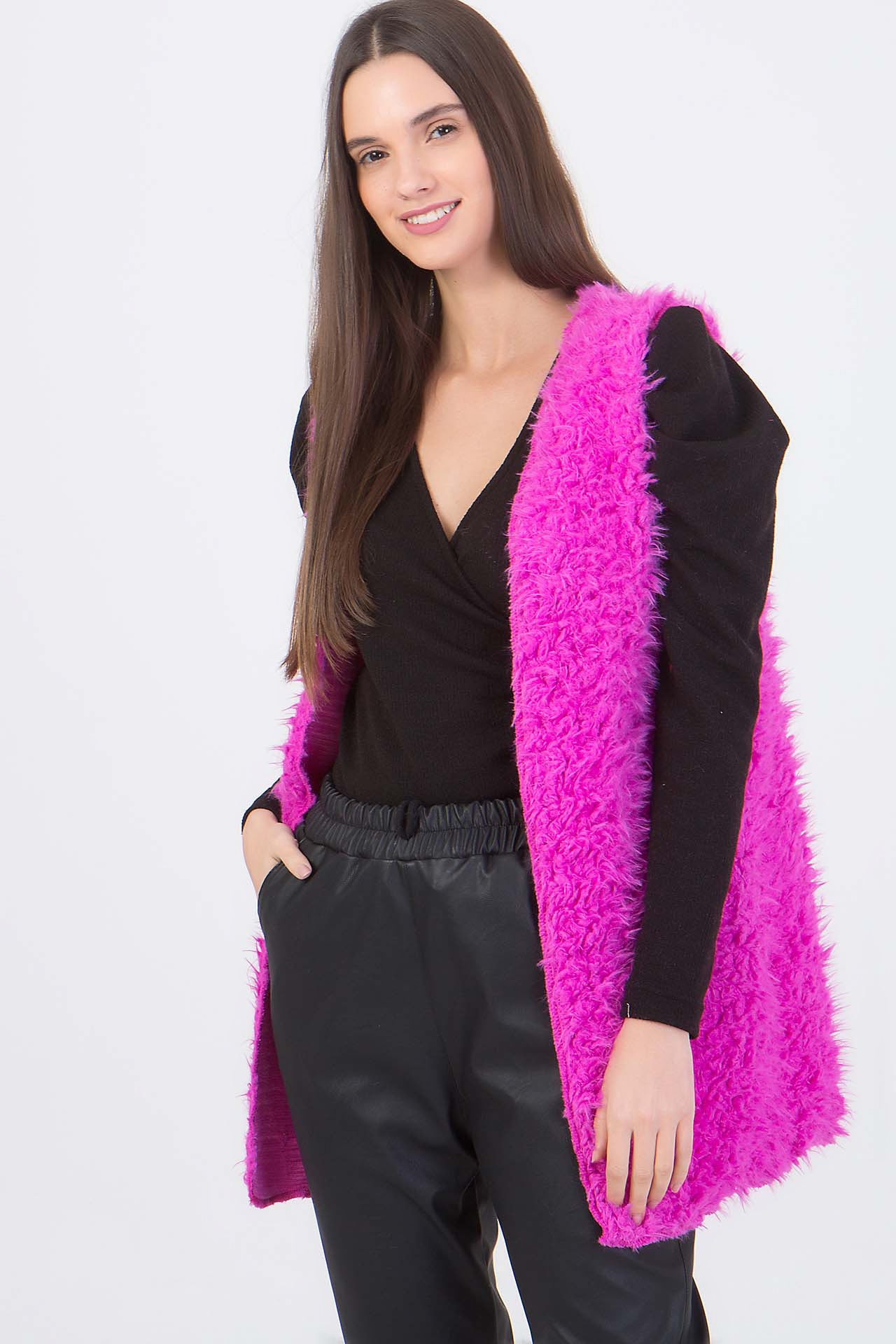 Γιλέκο αμάνικο μπουκλέ