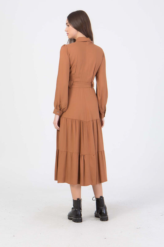 Φόρεμα σαφάρι με ζώνη