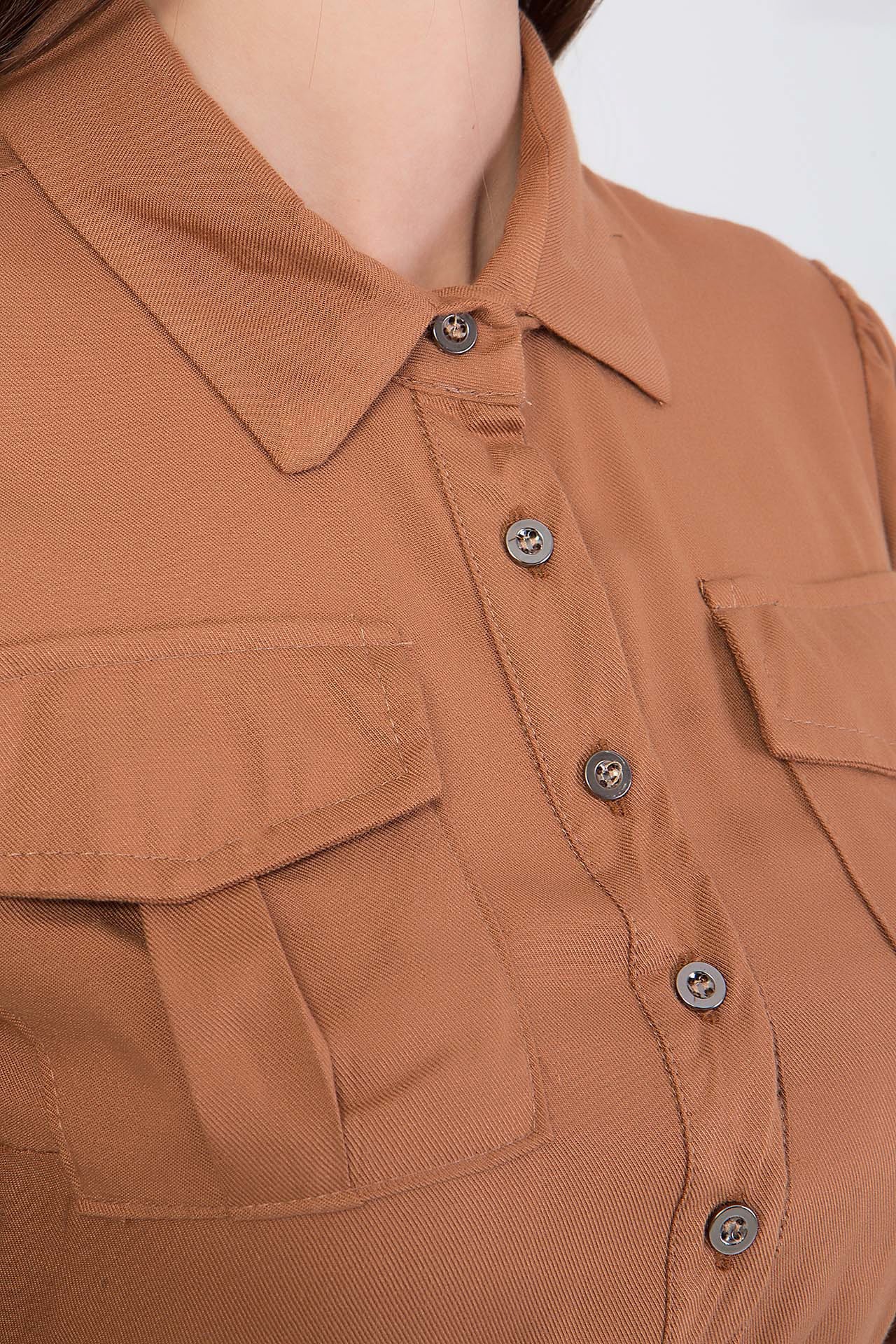 Φόρεμα σαφάρι με ζώνη