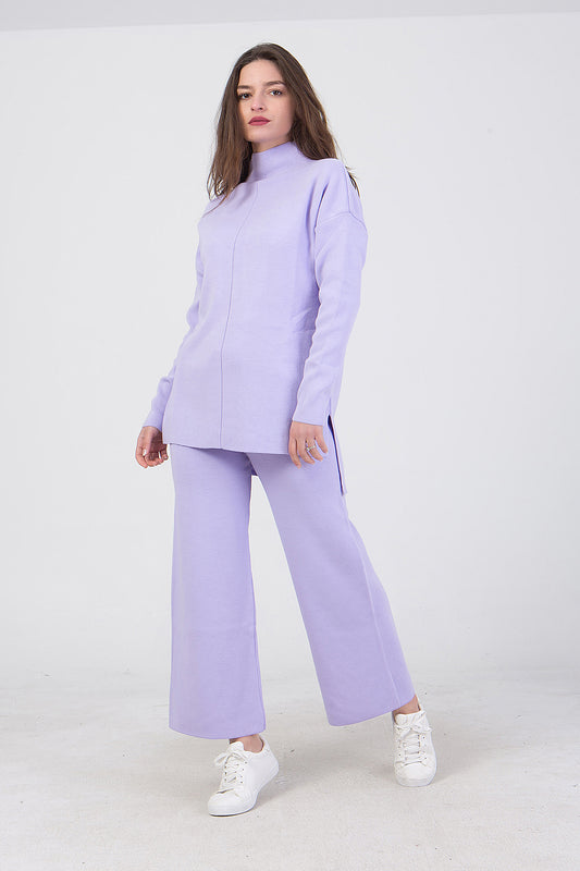 Σετ πλεκτό μπλούζα - παντελόνα