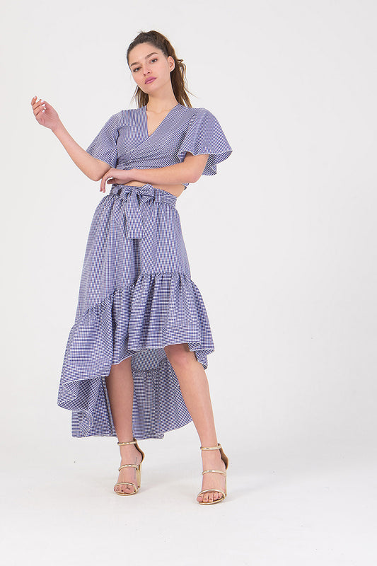 Φούστα καρό ψηλόμεση