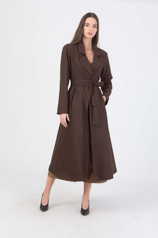 Παλτό με printed μοτίβα