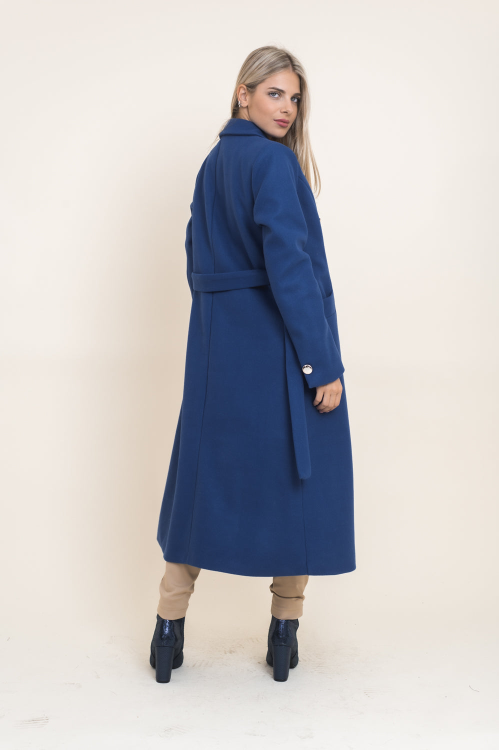 Παλτό μάλλινο με ζώνη