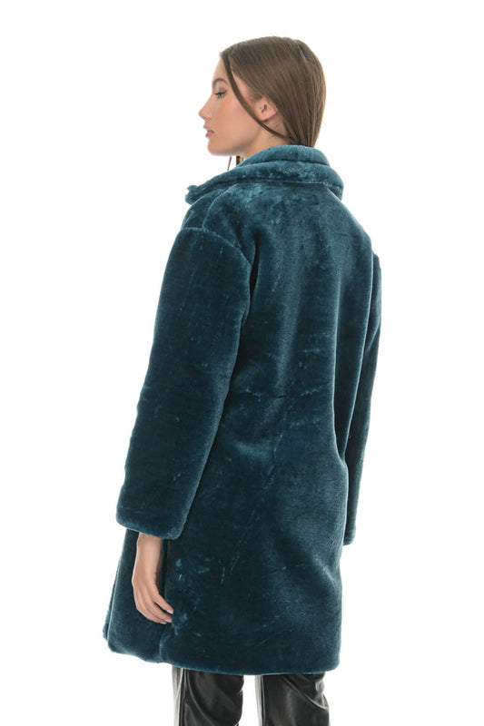 Ημίπαλτο γούνινο με πέτα