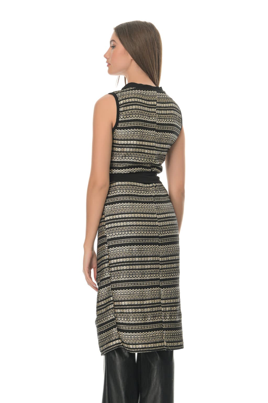 Γιλέκο μακρύ εμπριμέ