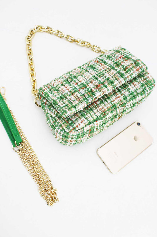 Τσάντα ώμου tweed small