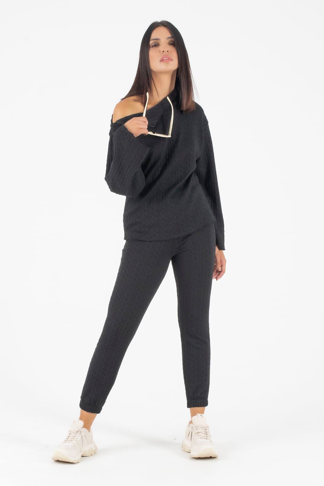 Σετ πλεκτό μπλούζα - παντελόνι